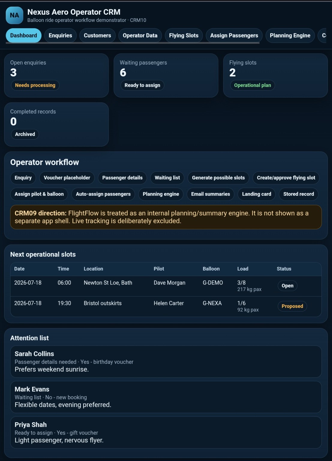 Nexus CRM screenshot