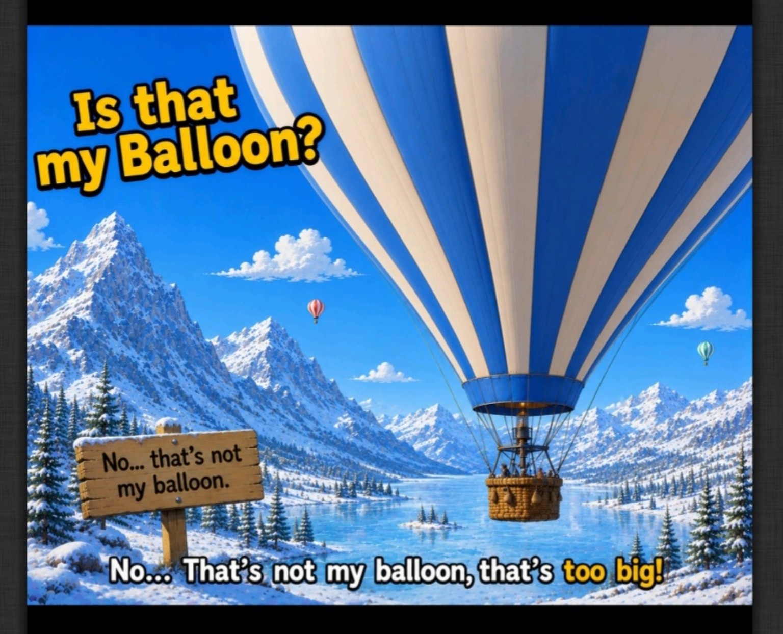 Where's My Balloon story page too big